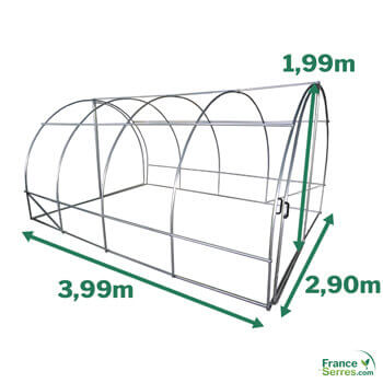 taille de la serre potagère 12m2 dimension de la serre tunnel 12m2