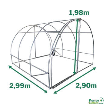 taille de la serre potagère 9m2 dimension de la serre tunnel 9m2