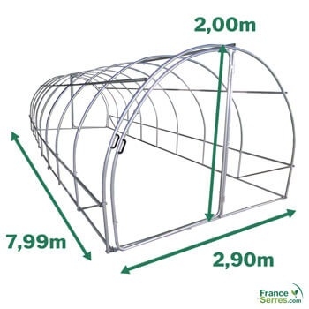 taille de la serre potagère 24m2 dimension de la serre tunnel 24m2
