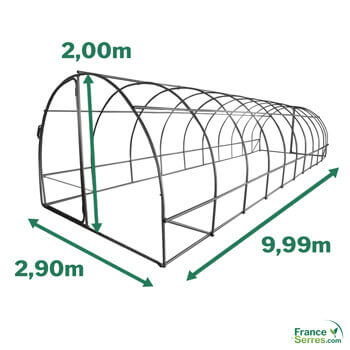 taille de la serre potagère 30m2 dimension de la serre tunnel 30m2