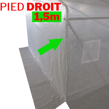 Serre de jardin tunnel avec pieds droit 1,50m Serre de jardin tunnel avec pieds droit 1,50m