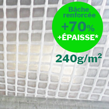 Bache armée translucide en PE 240g anti-déchirure Bache armée translucide en PE 240g anti-déchirure