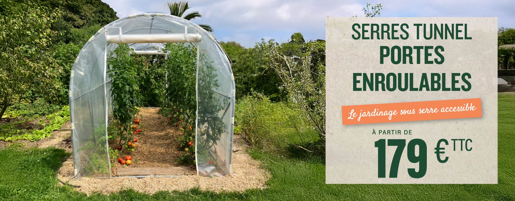 serre-avec-pieds-de-tomates-dans-jardin-deux-portes-enroulables-a-partir-de-cent-soixante-dix-neuf-euros