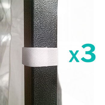 fixation velcro fixation des parois de la tonnelle grâce aux bandes velcro