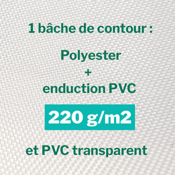 bache de contour de la tente de reception octogonale bache de contour de la tente de reception en 220g/m²