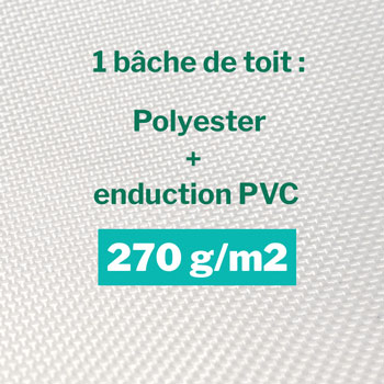 bache de toit de la tente de reception octogonale bache de toit de la tente de reception en 270g/m²